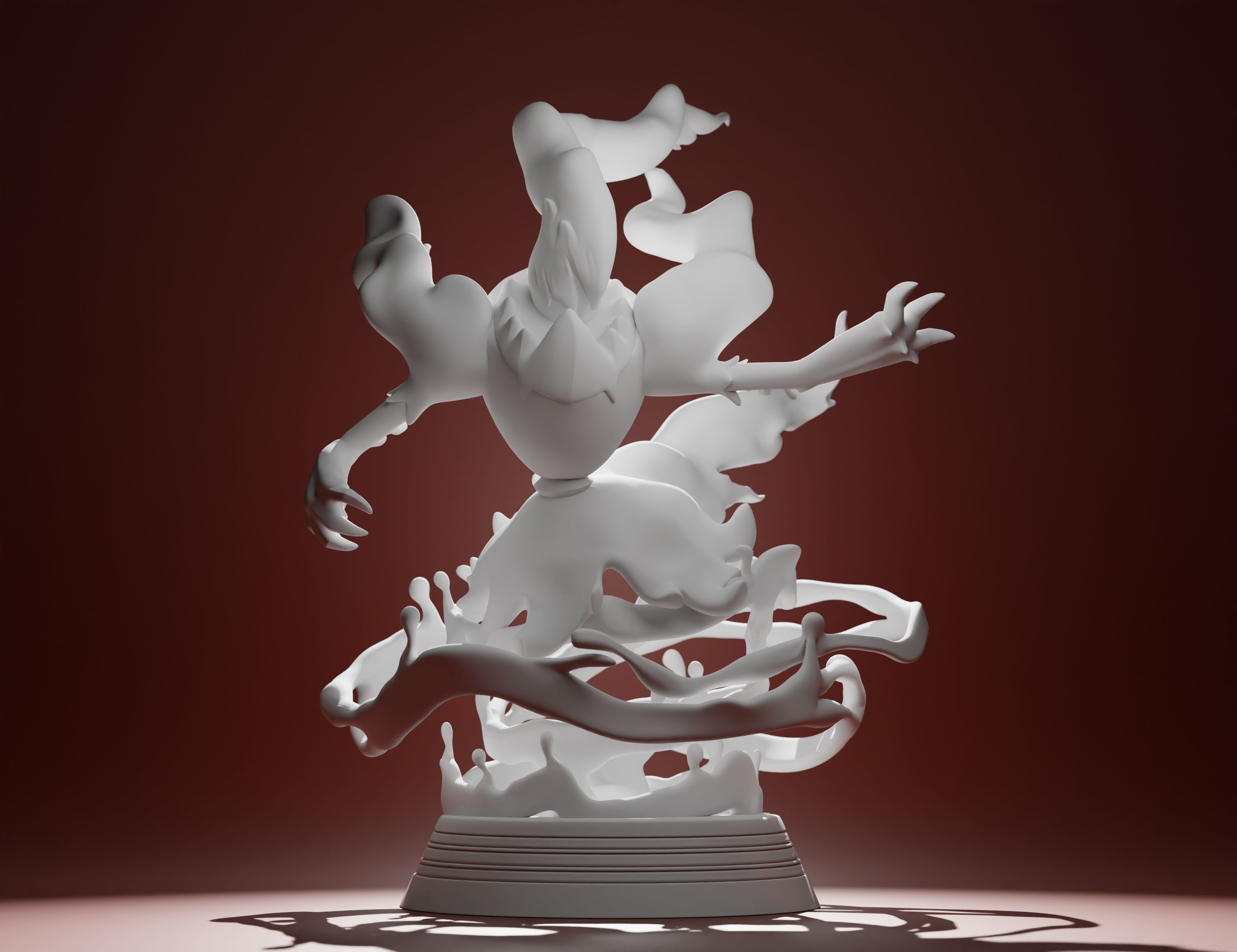 DARKRAI - 3D PRINTABLE POKEMON with cuts and as a whole 3D print model_20