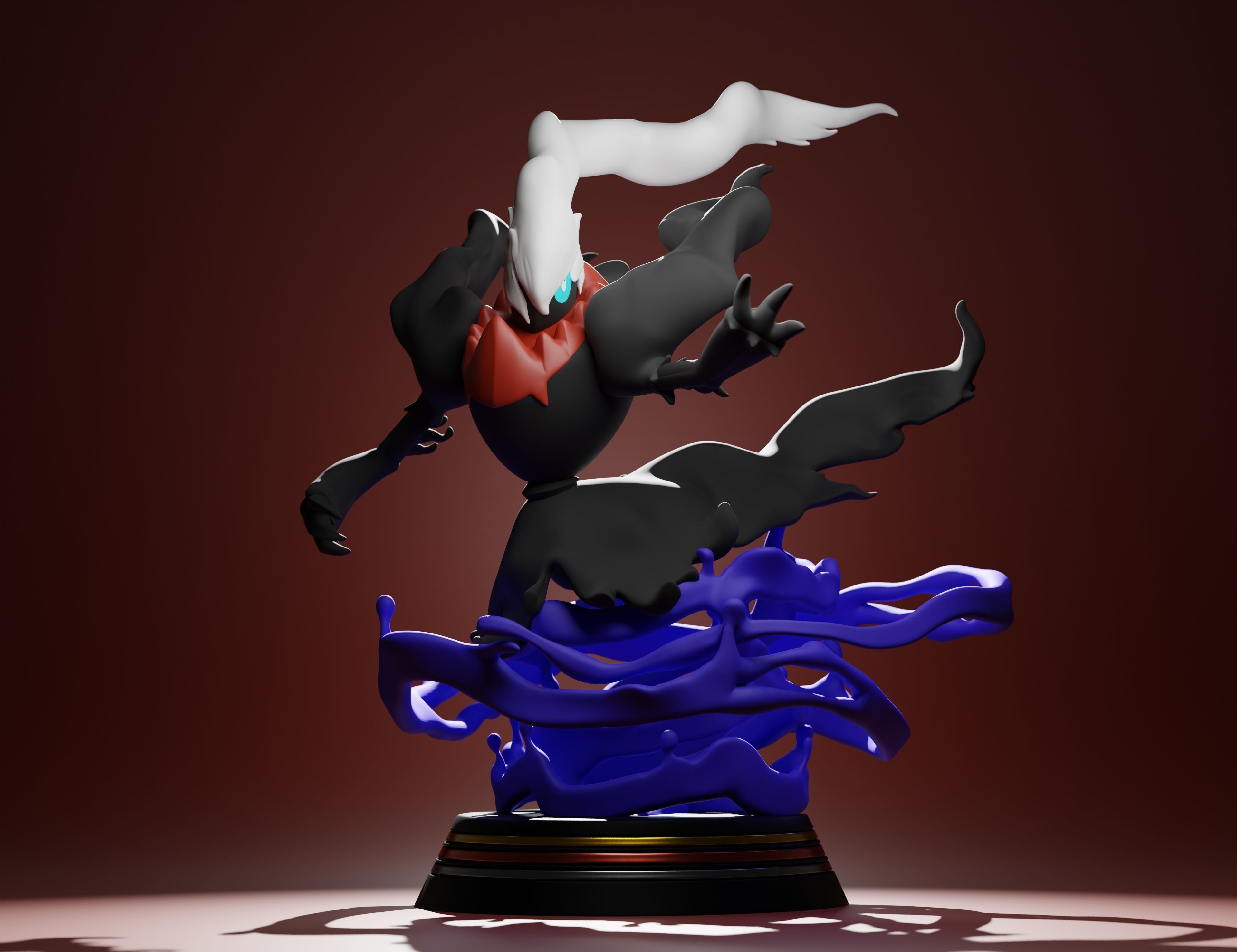 DARKRAI - 3D PRINTABLE POKEMON with cuts and as a whole 3D print model_10