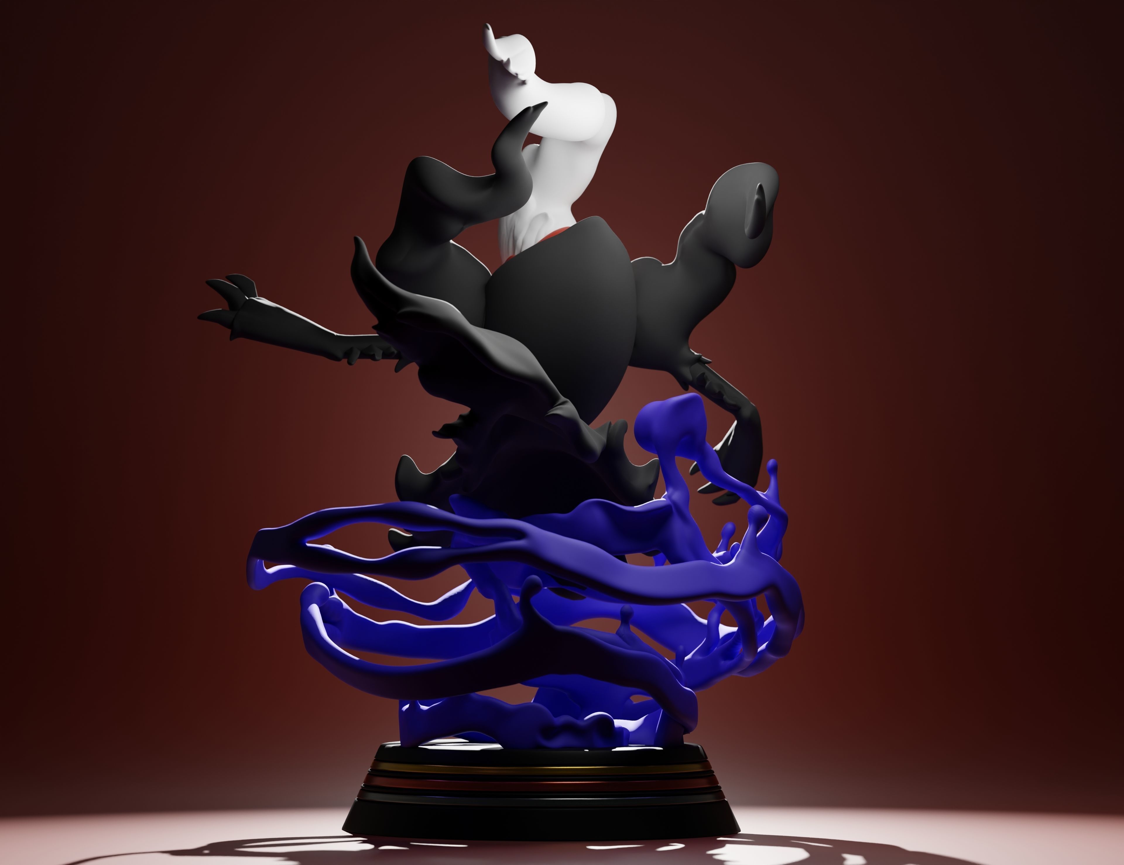 DARKRAI - 3D PRINTABLE POKEMON with cuts and as a whole 3D print model_12