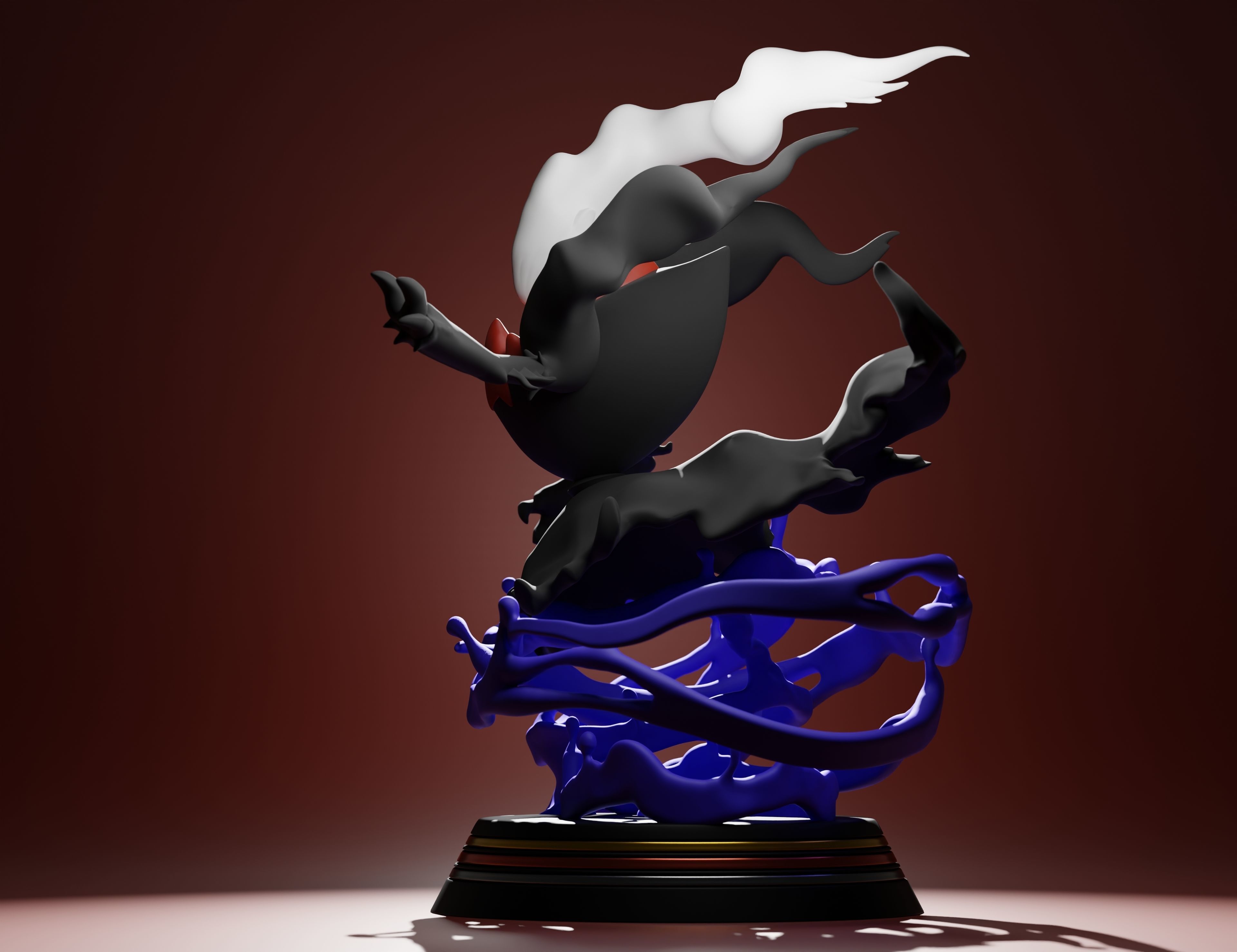 DARKRAI - 3D PRINTABLE POKEMON with cuts and as a whole 3D print model_11