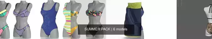 SUMMER PACK 3D Model Collection