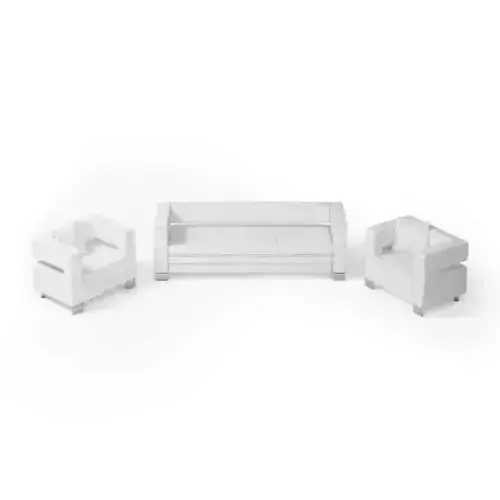 White Living Room Set Couch Armchair