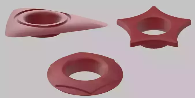 Set of 3 Shoe eyelets