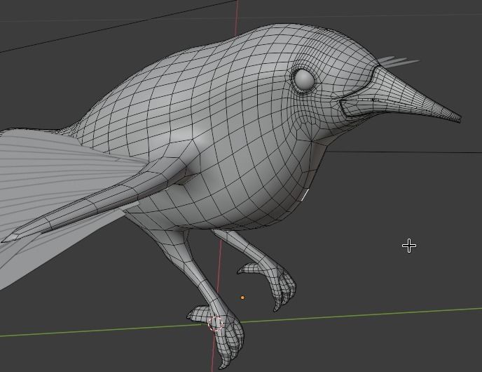 AMERICAN YELLOW BIRD Low-poly 3D model_1