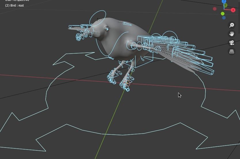 AMERICAN YELLOW BIRD Low-poly 3D model_2