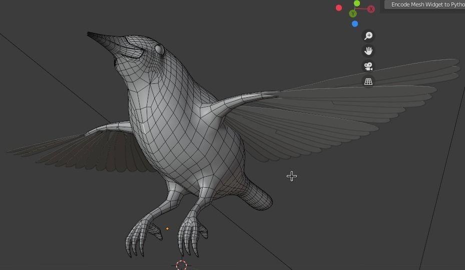 AMERICAN YELLOW BIRD Low-poly 3D model_9