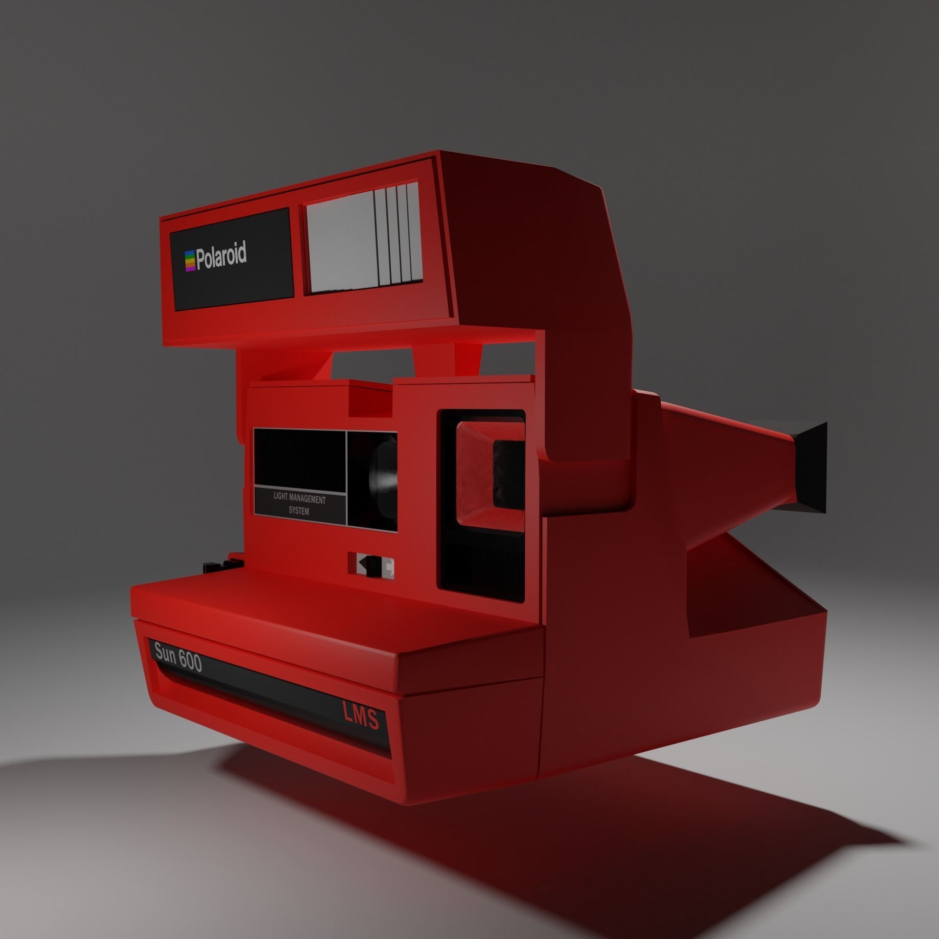 Polaroid Lowpoly camera Low-poly 3D model_4