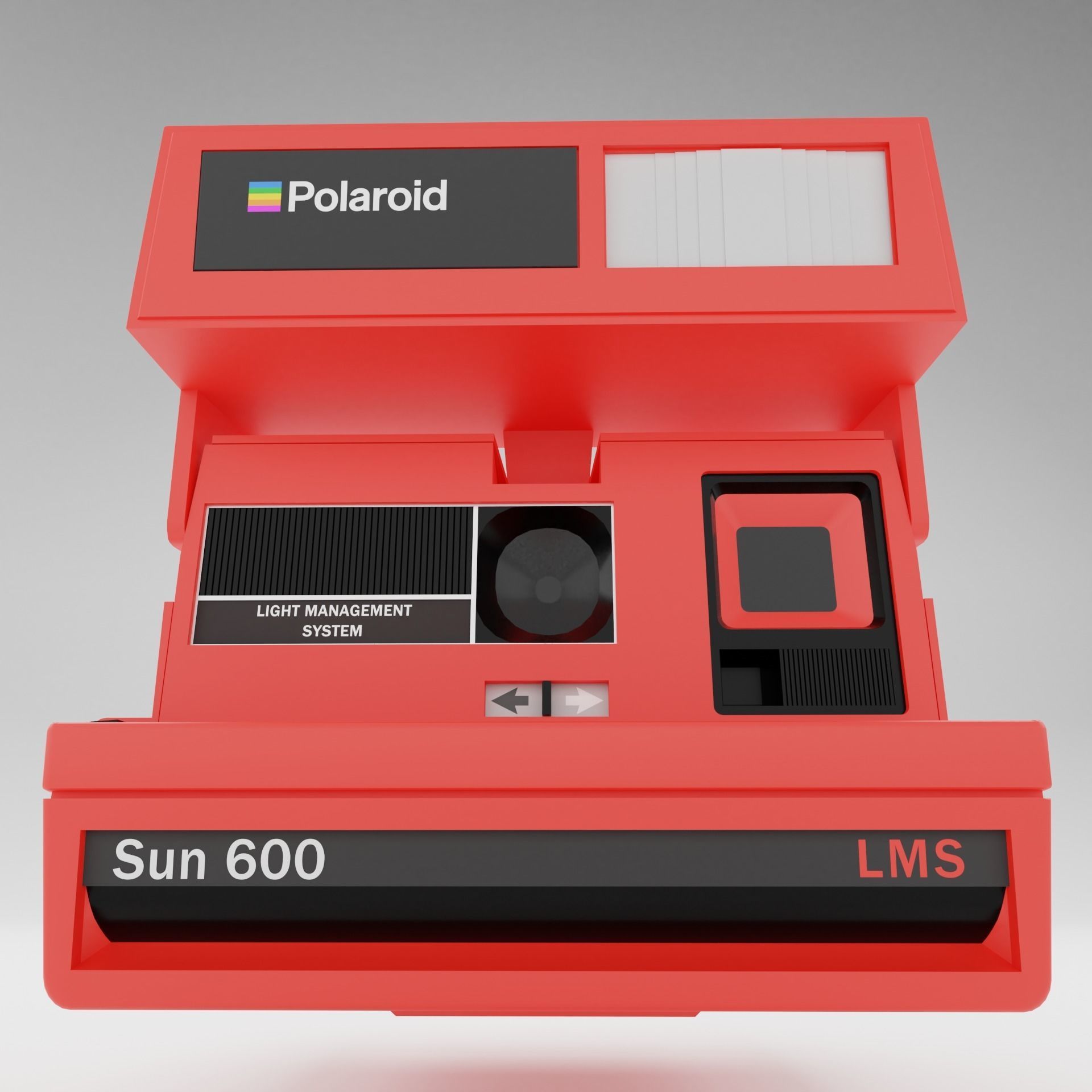 Polaroid Lowpoly camera Low-poly 3D model_1