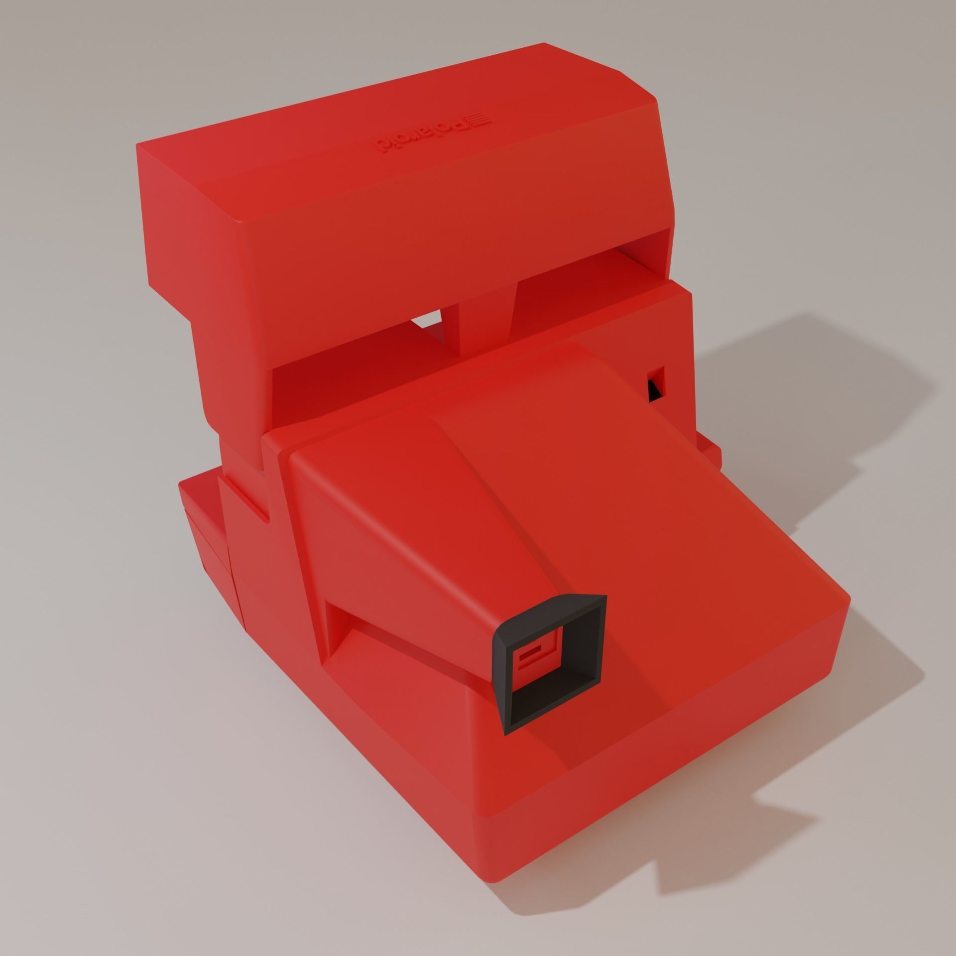 Polaroid Lowpoly camera Low-poly 3D model_2