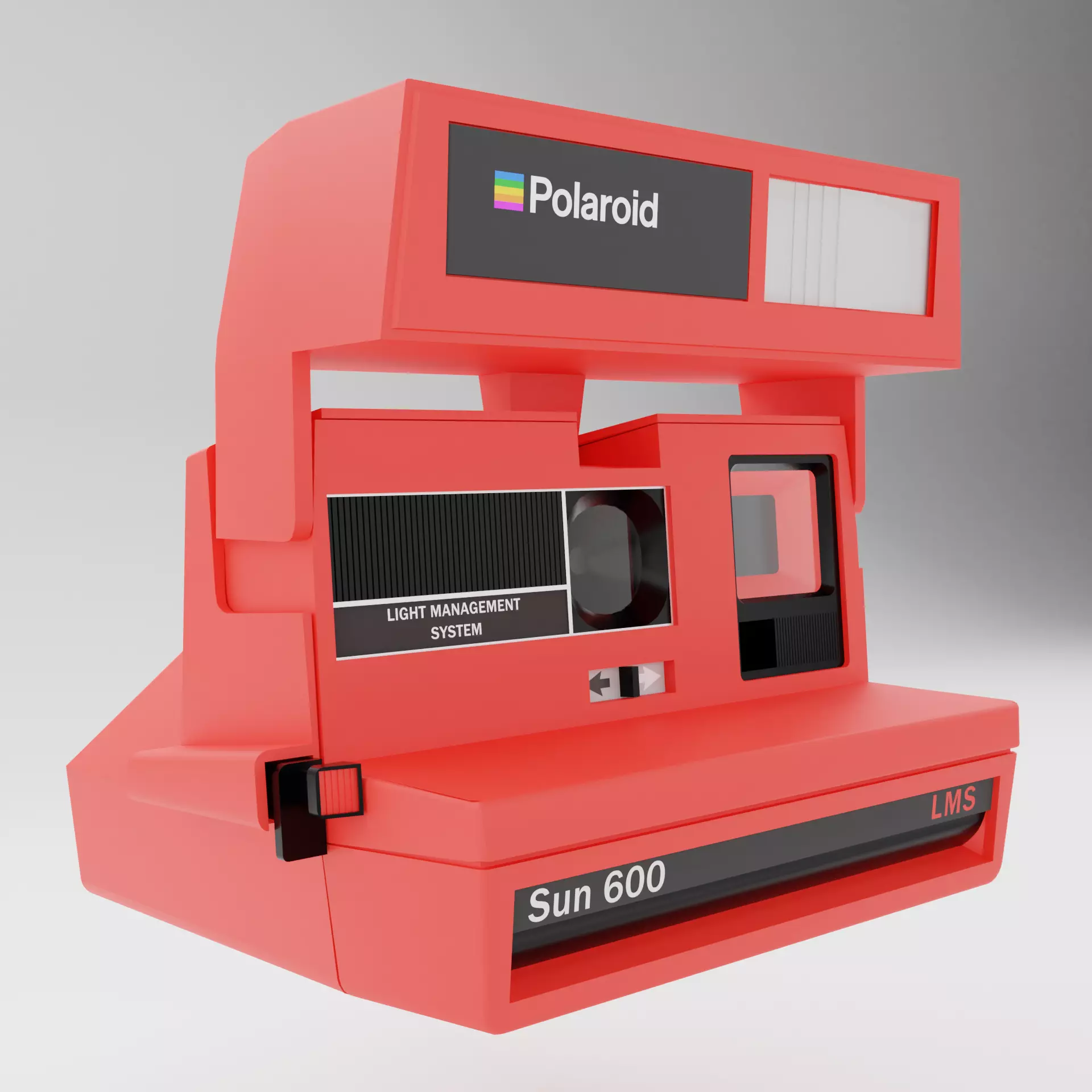 Polaroid Lowpoly camera Low-poly 3D model_0