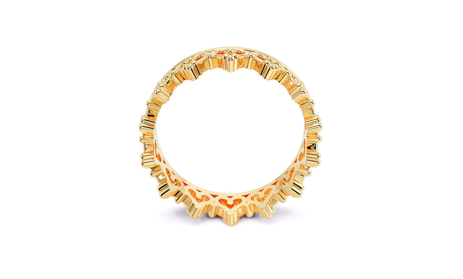 gold crown ring 3D print model_4