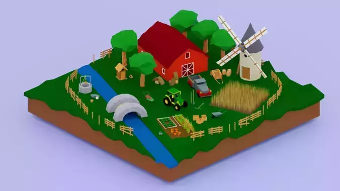Farm Country complete set lowpoly
