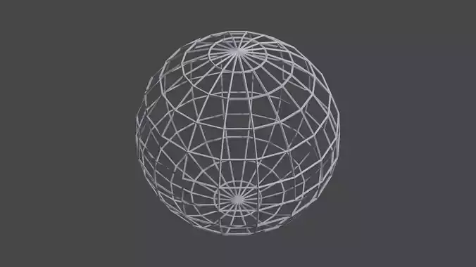 Grid Sphere Free low-poly 3D model
