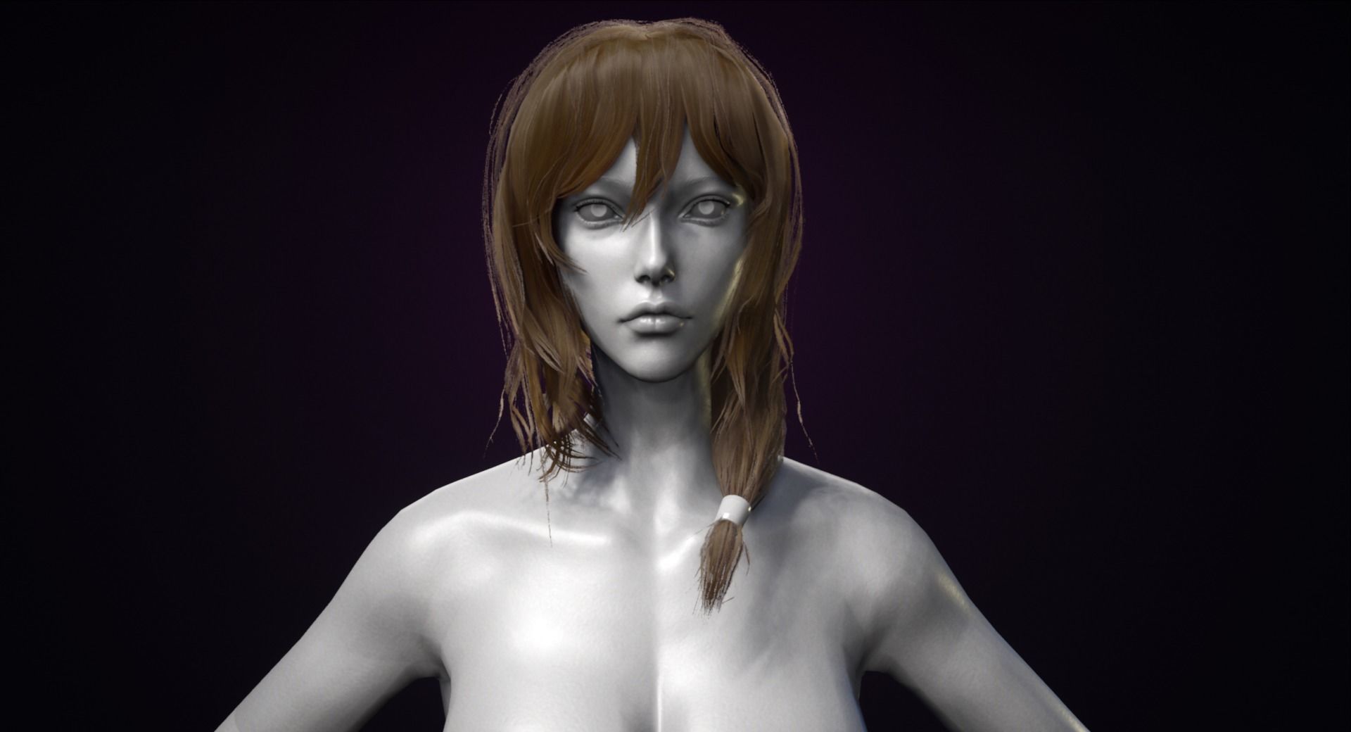 Realtime Hair  Low-poly 3D model_2