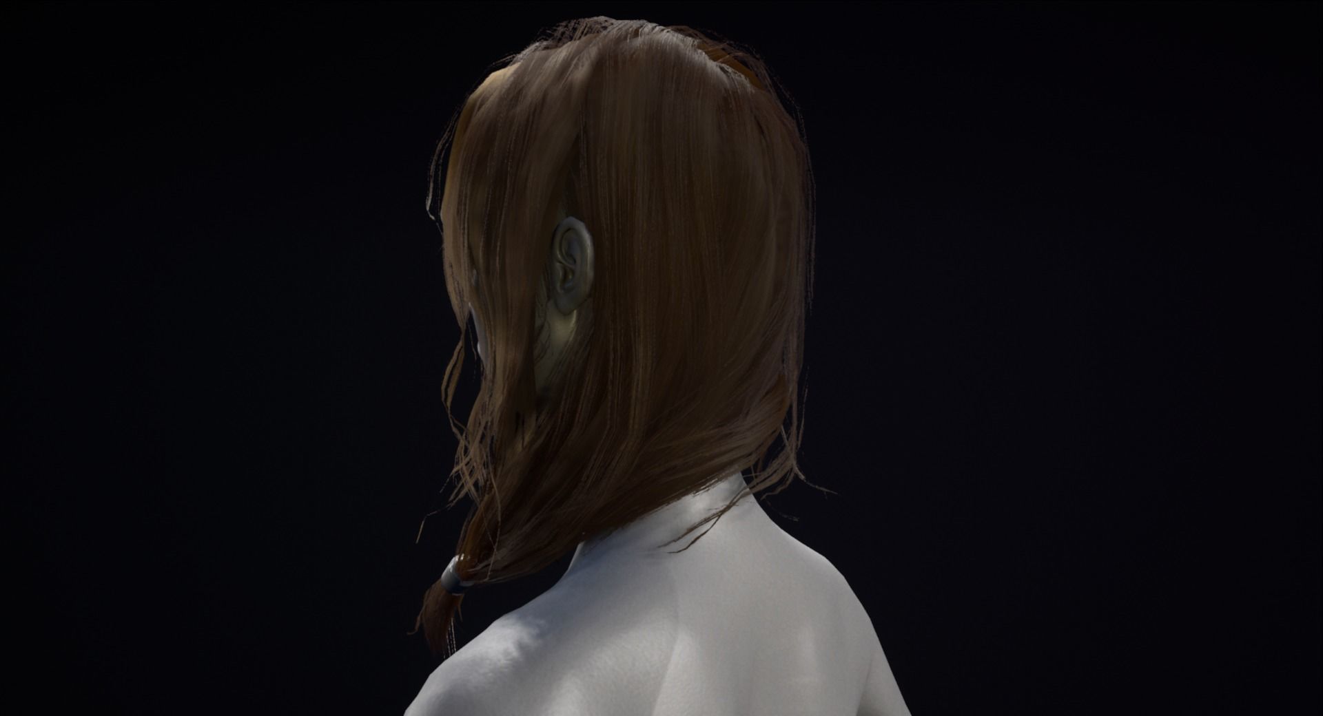 Realtime Hair  Low-poly 3D model_6