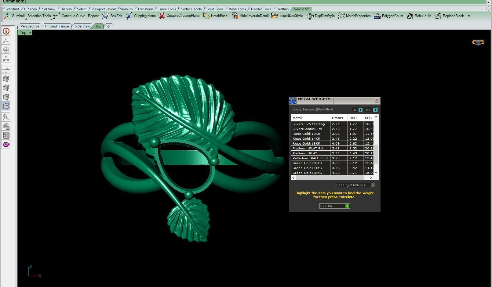 Leaf ring B 3D print model_18