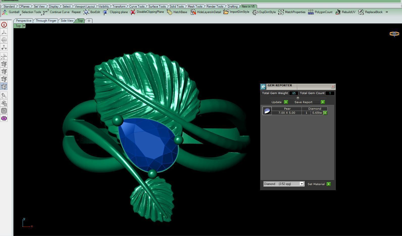 Leaf ring B 3D print model_17