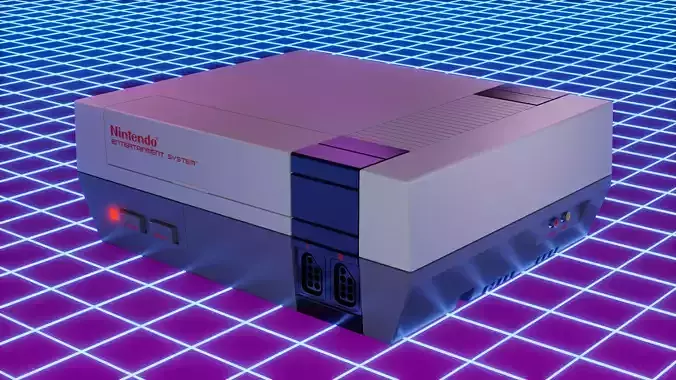 Nintendo Nes lowpoly Low-poly 3D model