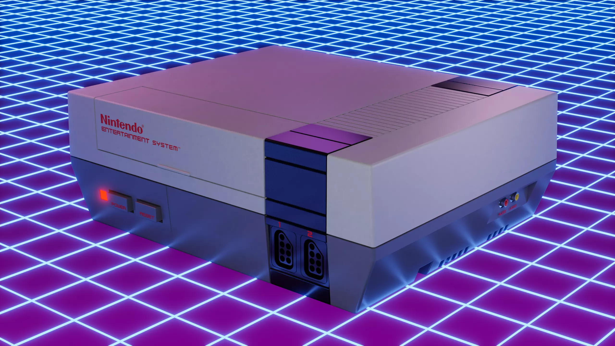 Nintendo Nes lowpoly Low-poly 3D model_0
