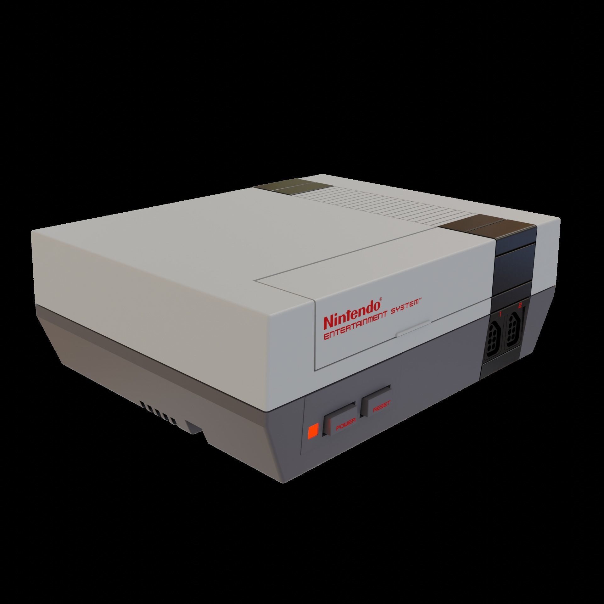 Nintendo Nes lowpoly Low-poly 3D model_5