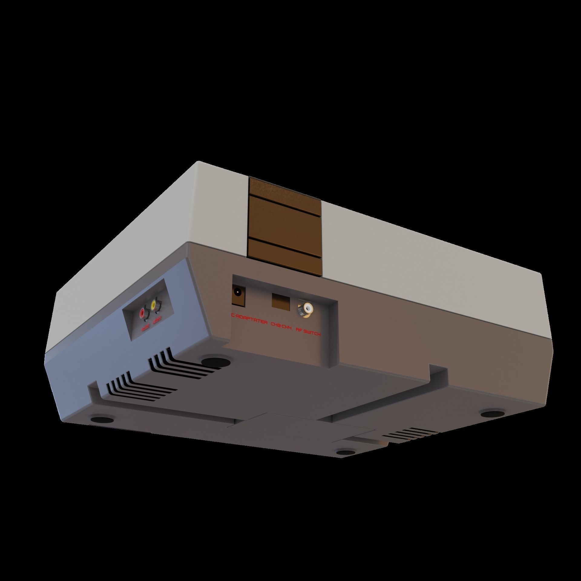 Nintendo Nes lowpoly Low-poly 3D model_4