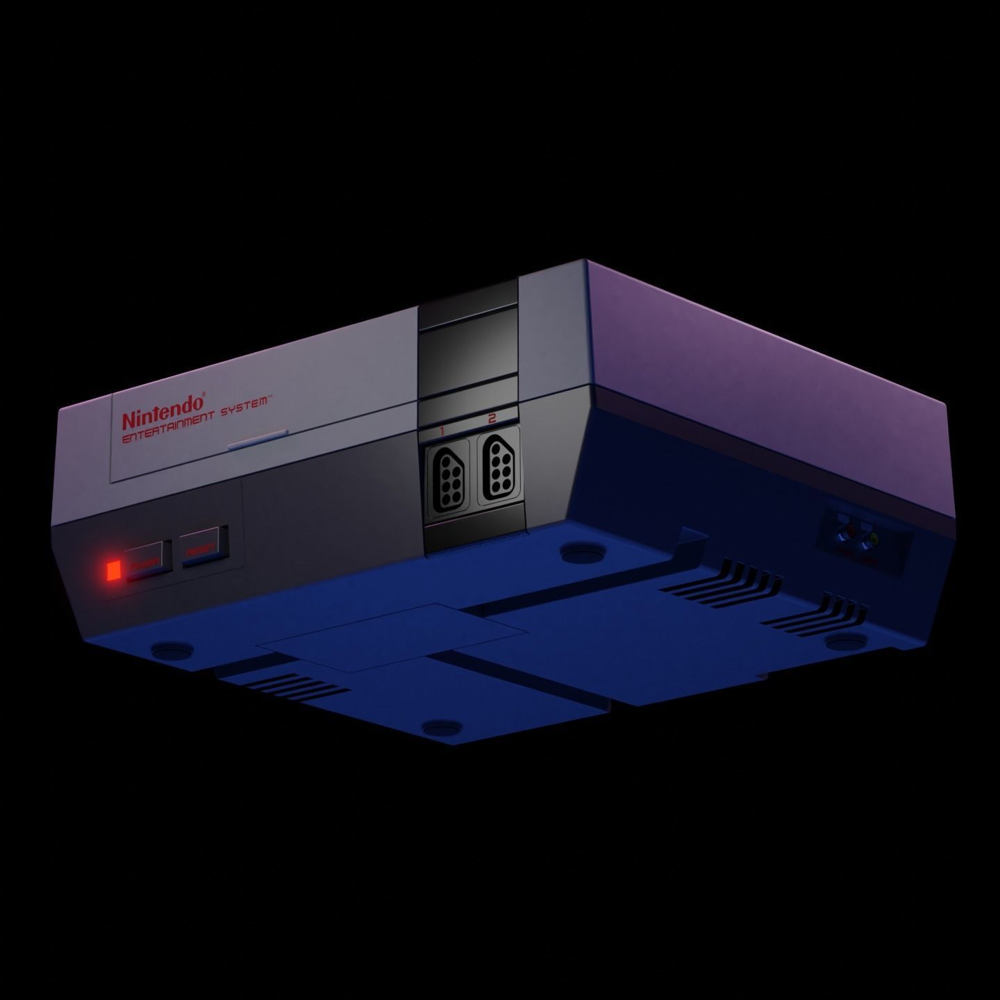Nintendo Nes lowpoly Low-poly 3D model_3