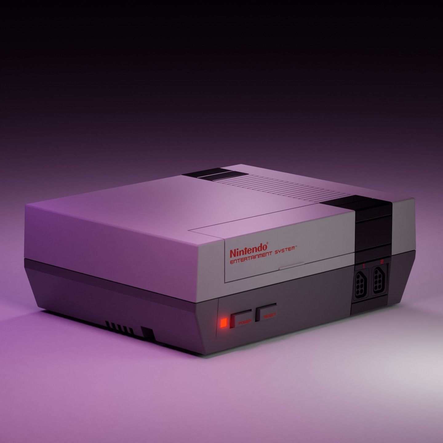 Nintendo Nes lowpoly Low-poly 3D model_2