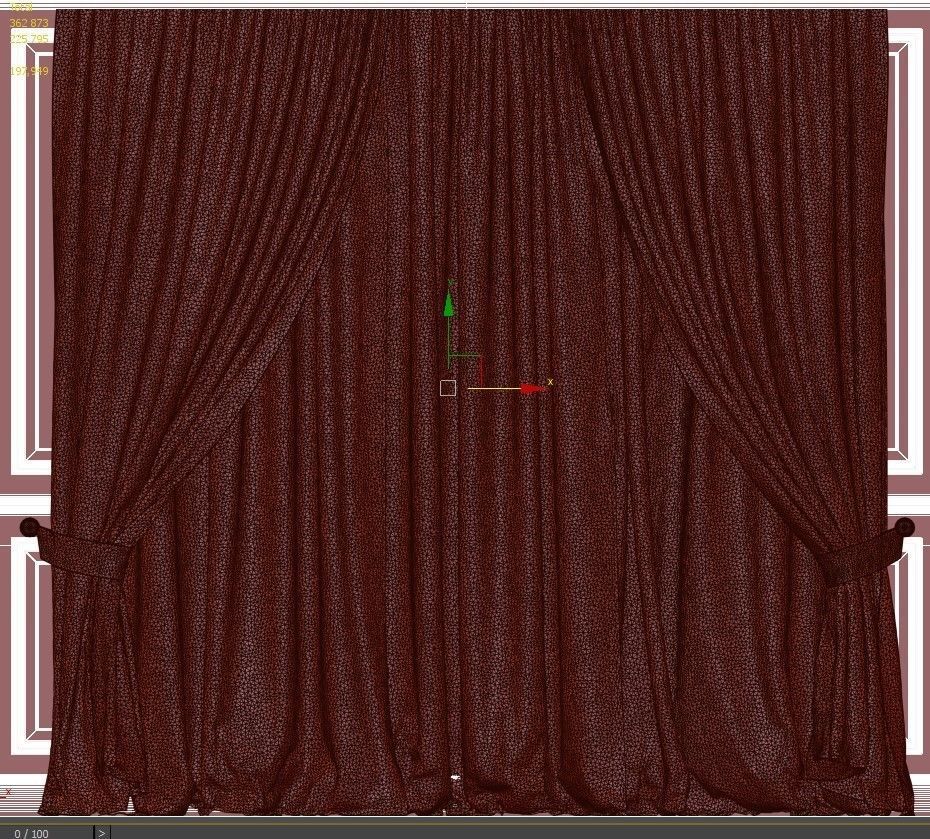 Curtain Set 376 3D model_4