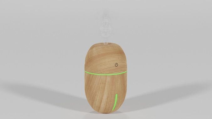 AIR HUMIDIFIER WOOD DESIGN Low-poly 3D model