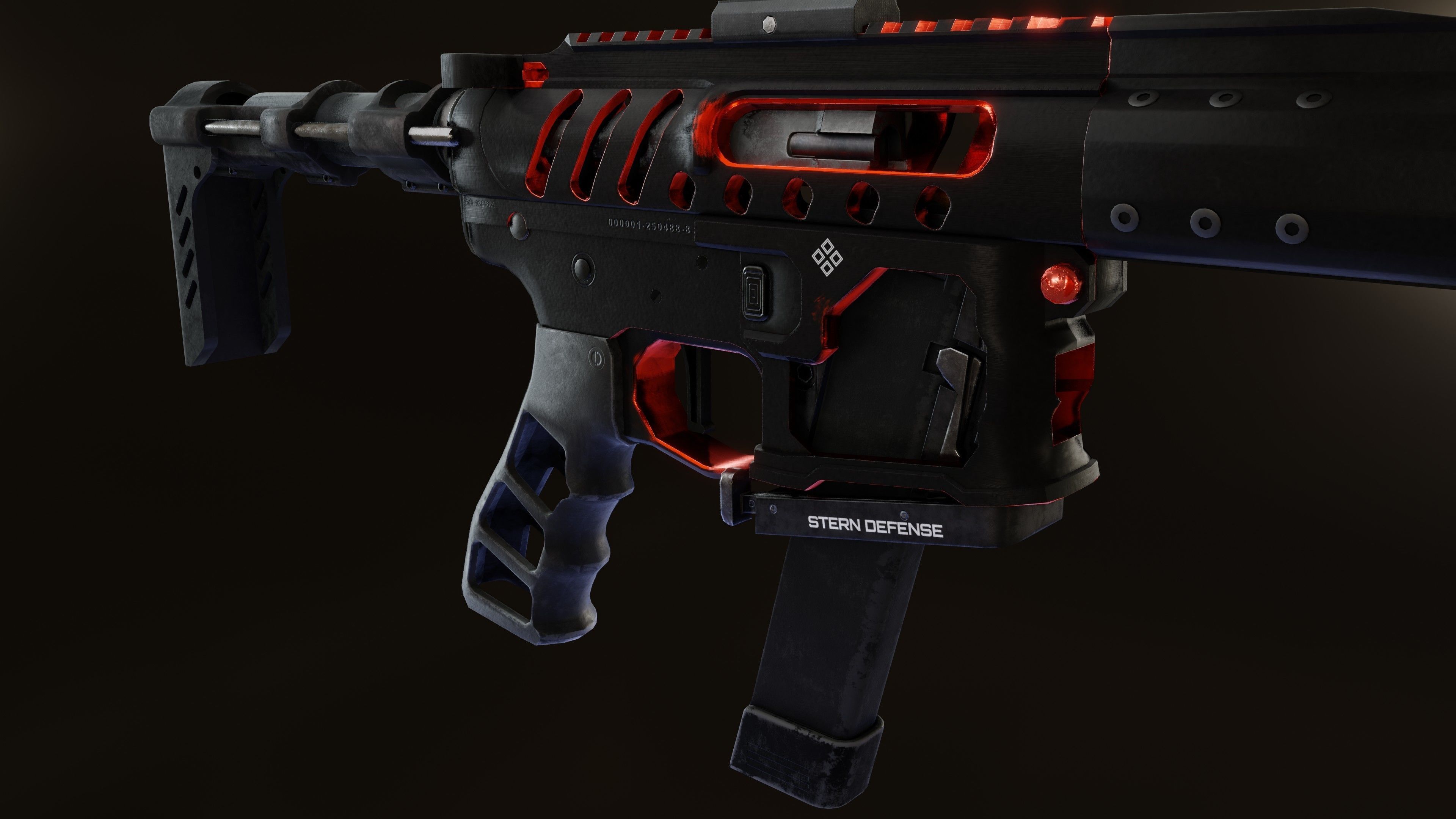 AR15 to 9mm conversion kit Low-poly 3D model_3