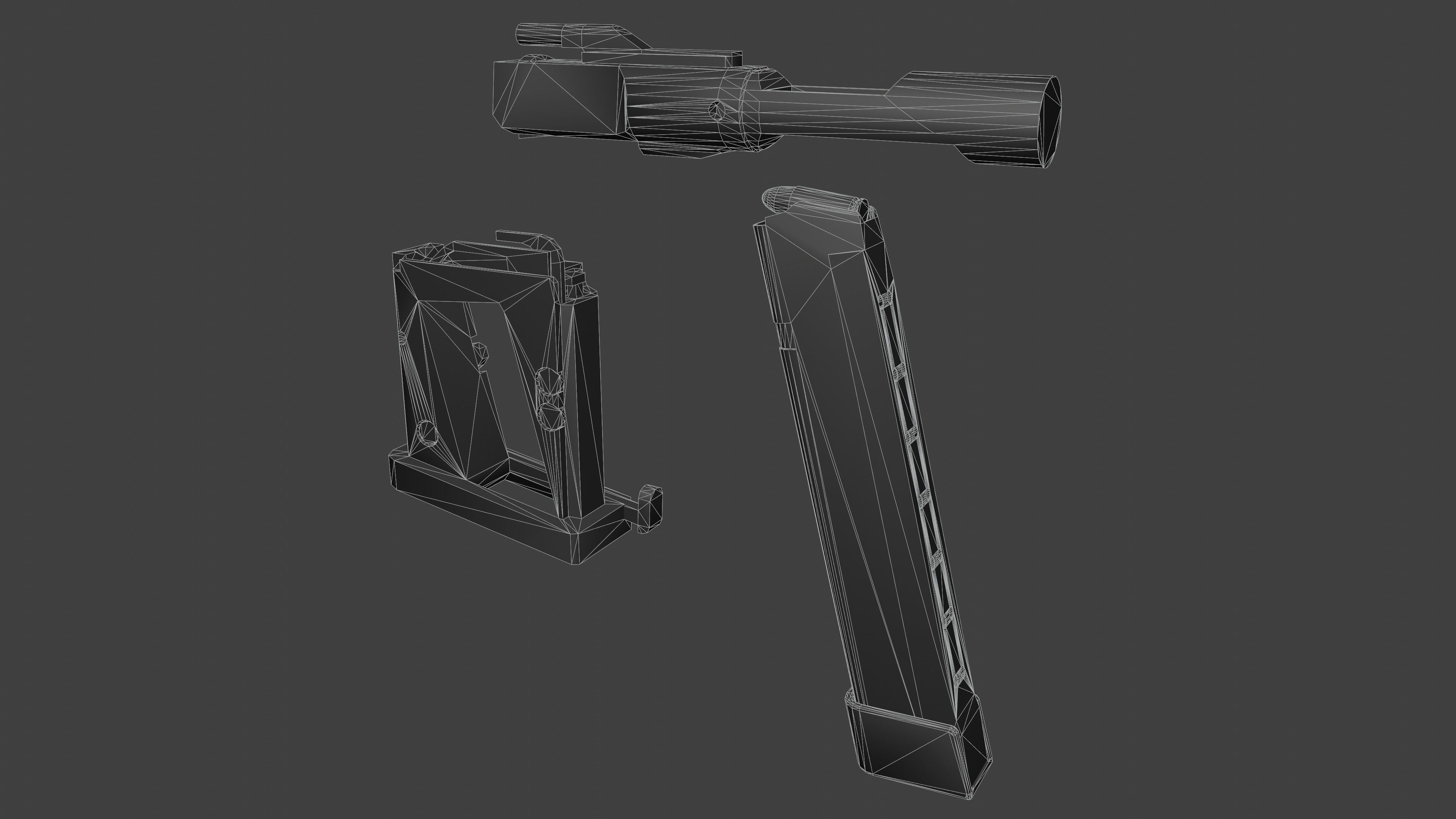 AR15 to 9mm conversion kit Low-poly 3D model_12