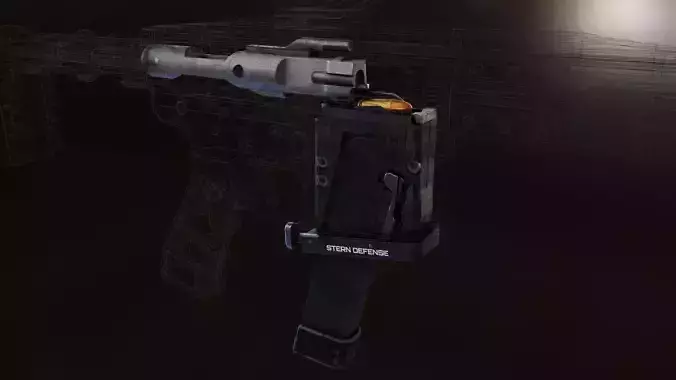 AR15 to 9mm conversion kit Low-poly 3D model