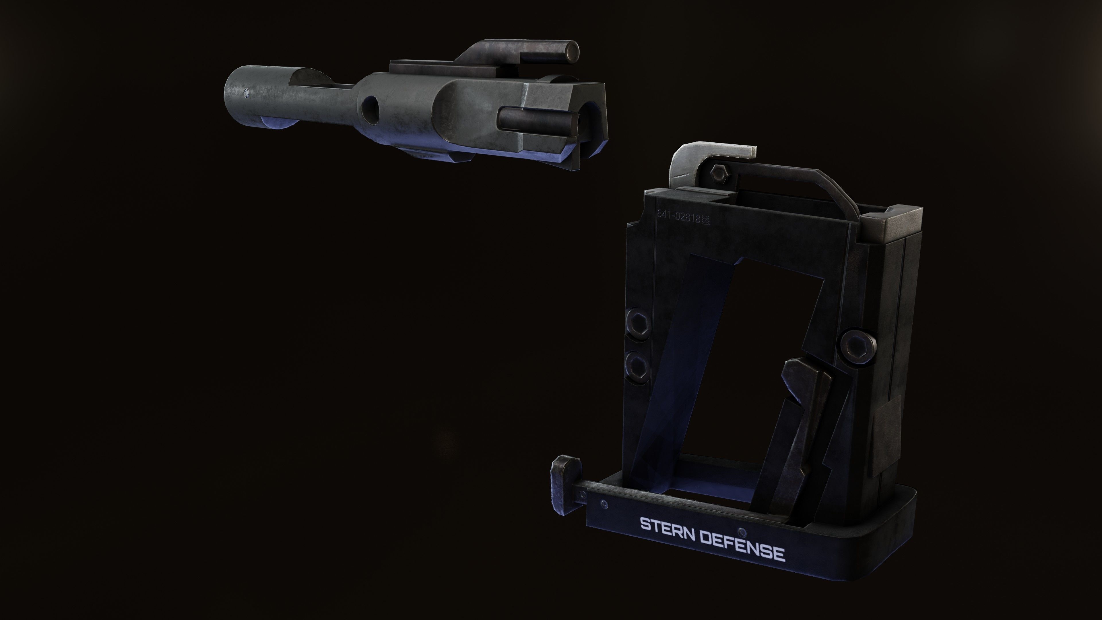 AR15 to 9mm conversion kit Low-poly 3D model_8