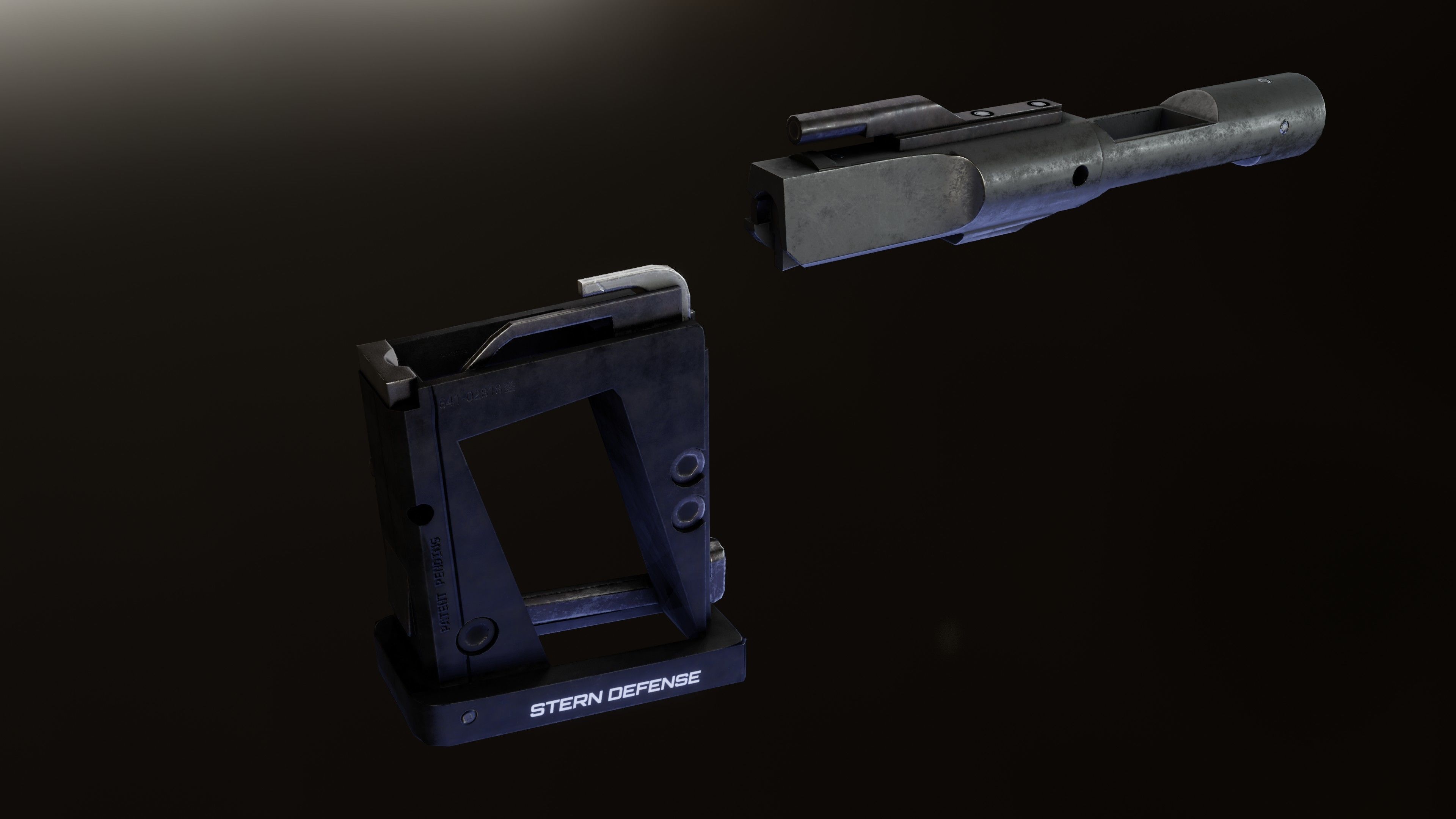 AR15 to 9mm conversion kit Low-poly 3D model_6