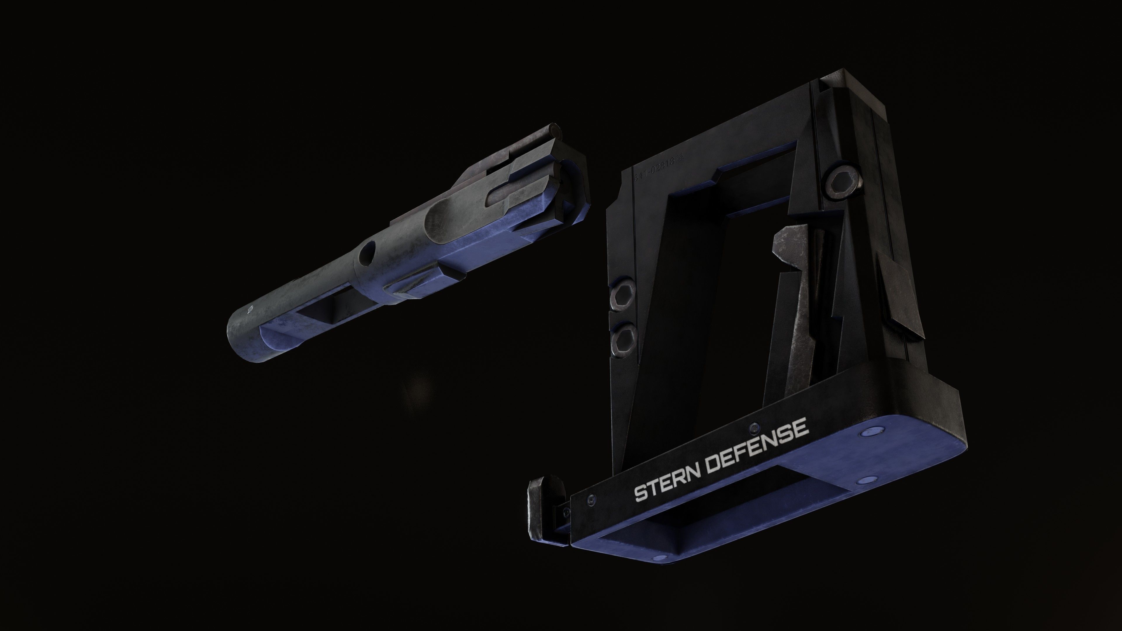 AR15 to 9mm conversion kit Low-poly 3D model_2