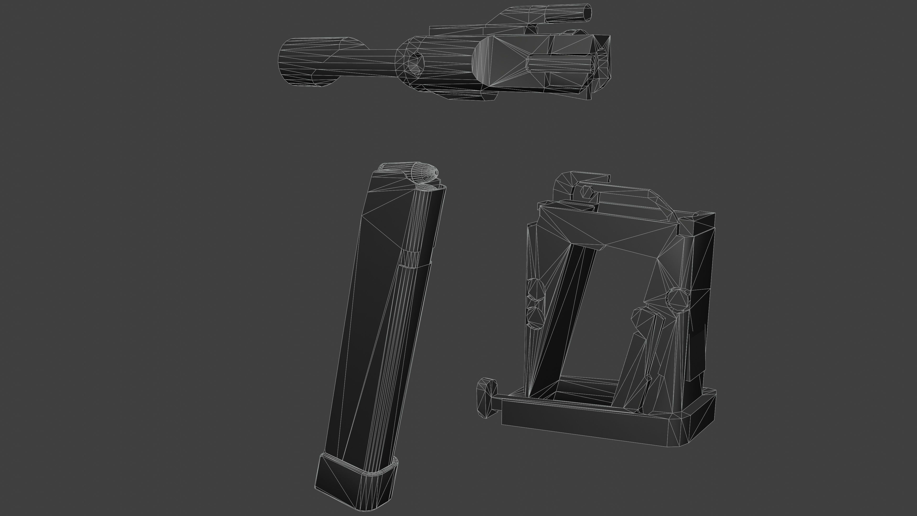 AR15 to 9mm conversion kit Low-poly 3D model_11