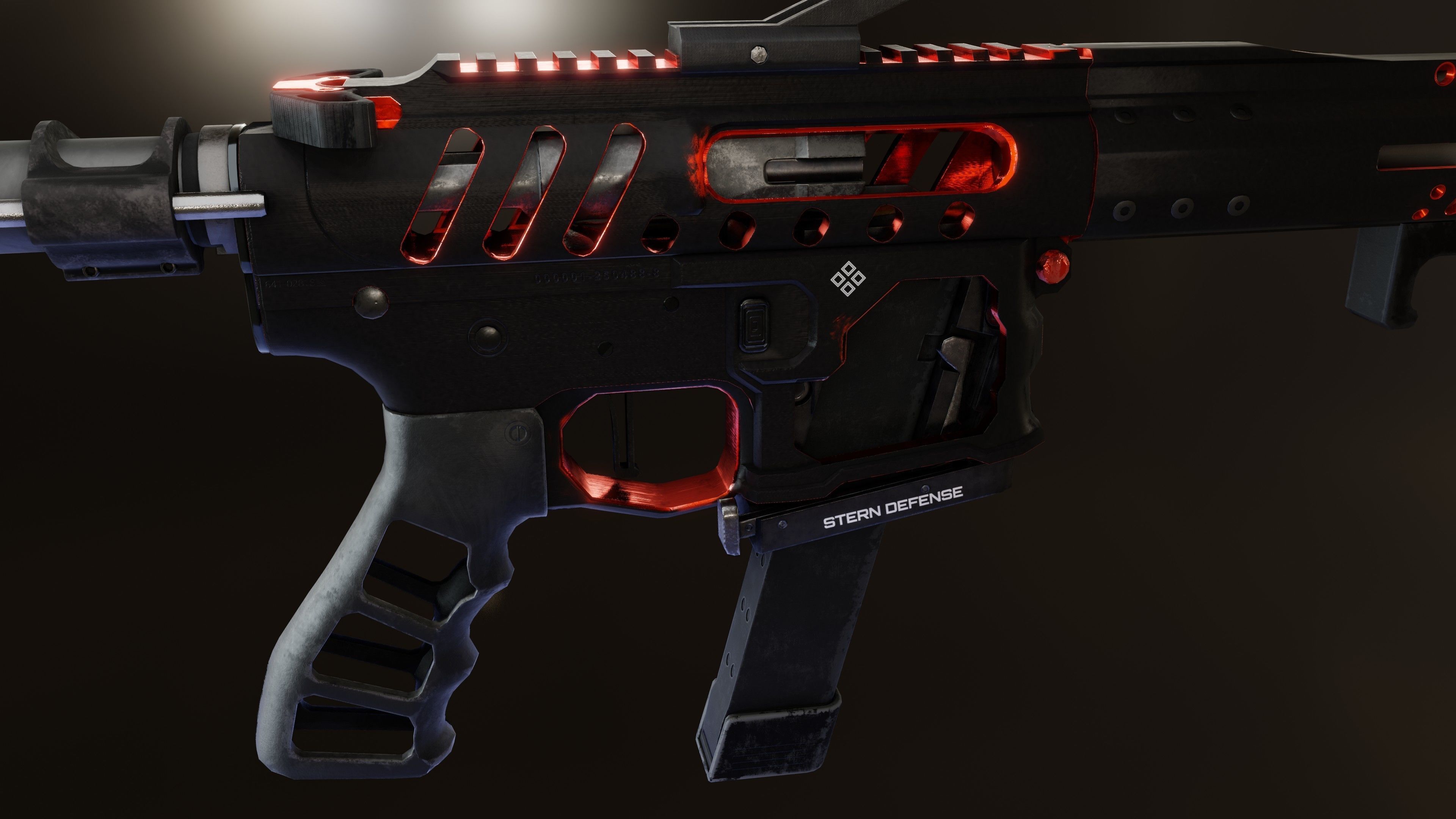 AR15 to 9mm conversion kit Low-poly 3D model_4