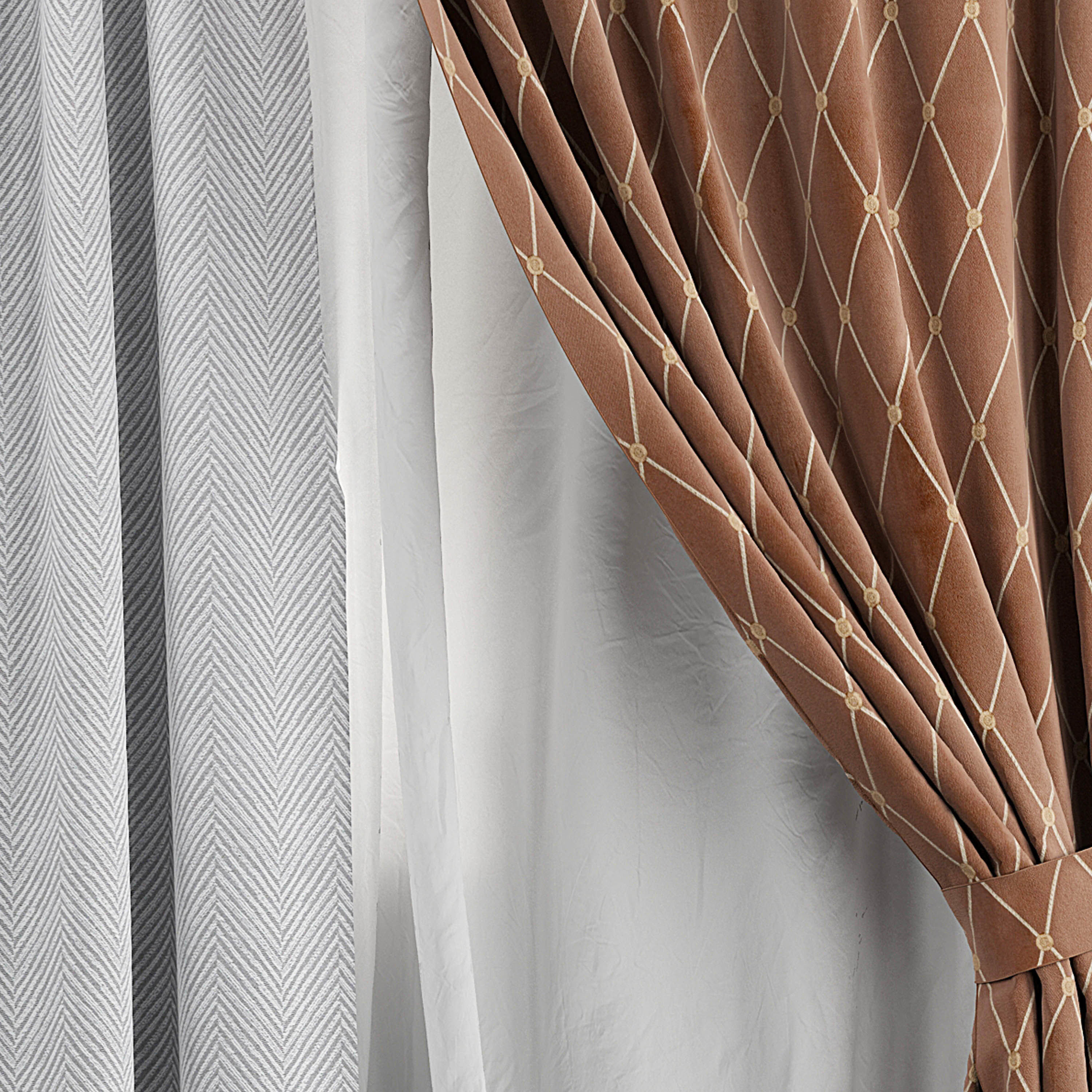 Curtain Set 380 3D model_2