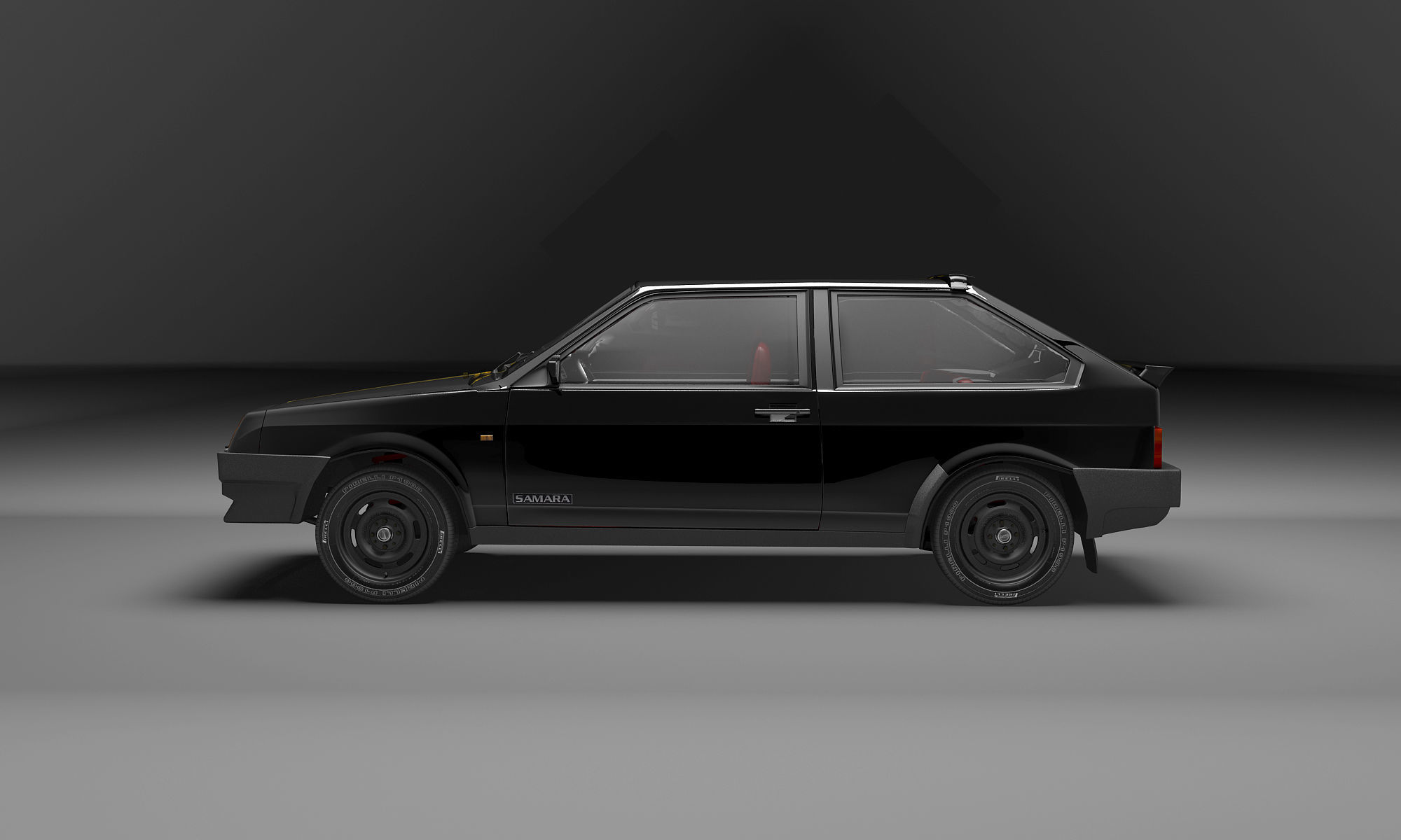 VAZ-2108 car 3D model_3