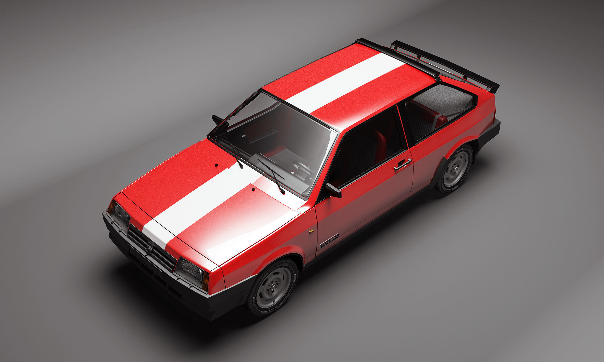 VAZ-2108 car 3D model_1
