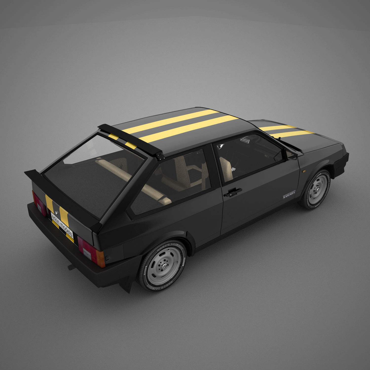 VAZ-2108 car 3D model_6