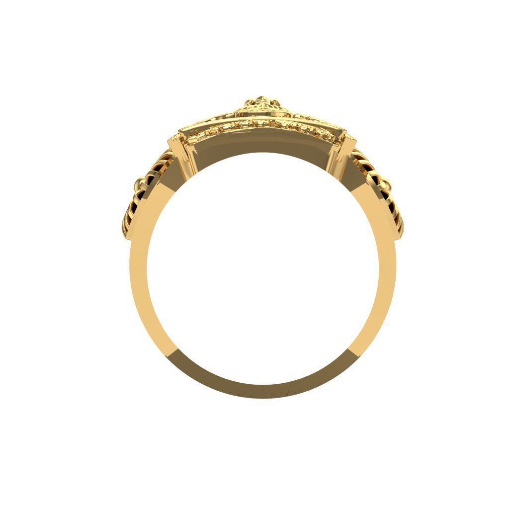 India Ashoka Gents Ring 3D print model  3D print model_2
