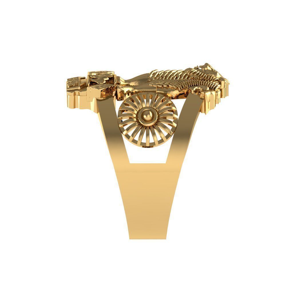 India Ashoka Gents Ring 3D print model  3D print model_1