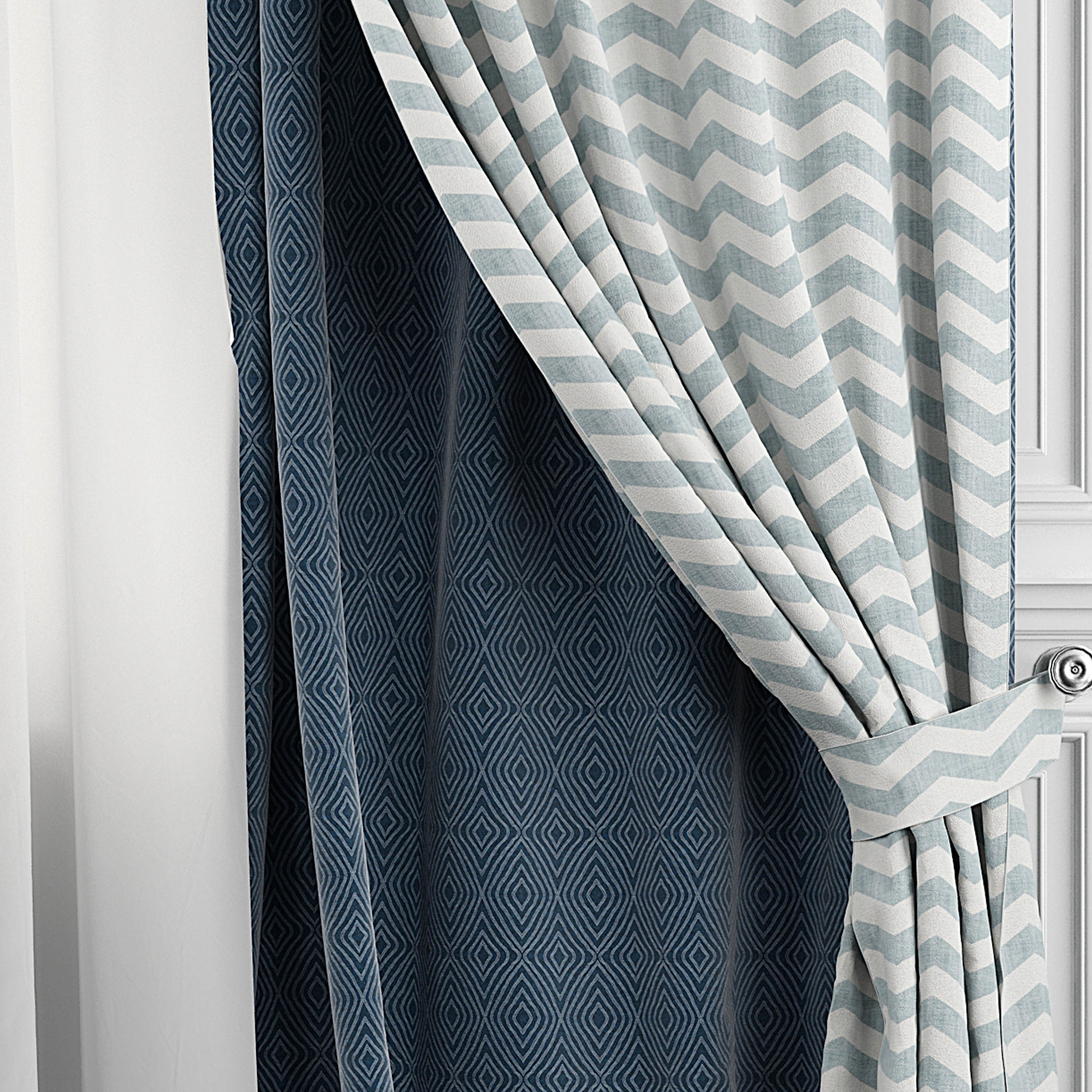 Curtain Set 381 3D model_2