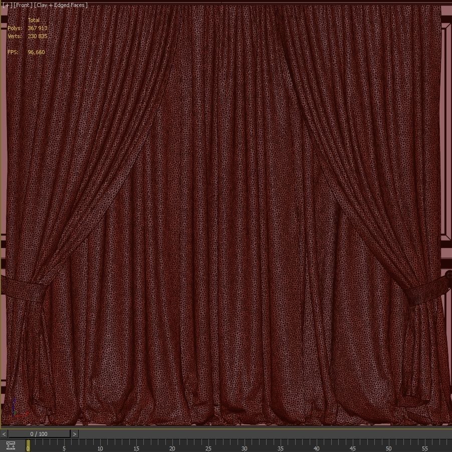 Curtain Set 381 3D model_4