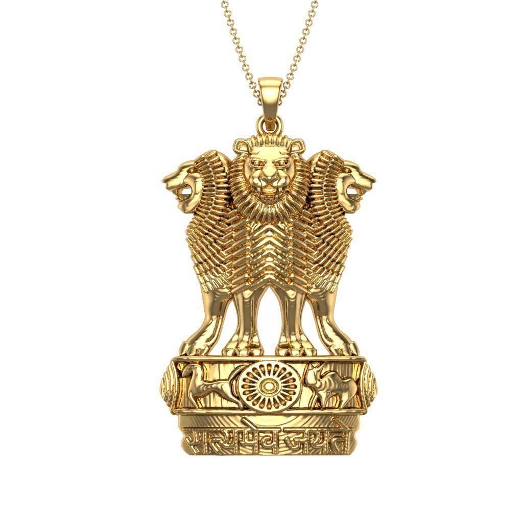 India Ashoka Pendant  3D print model 3D print model_1