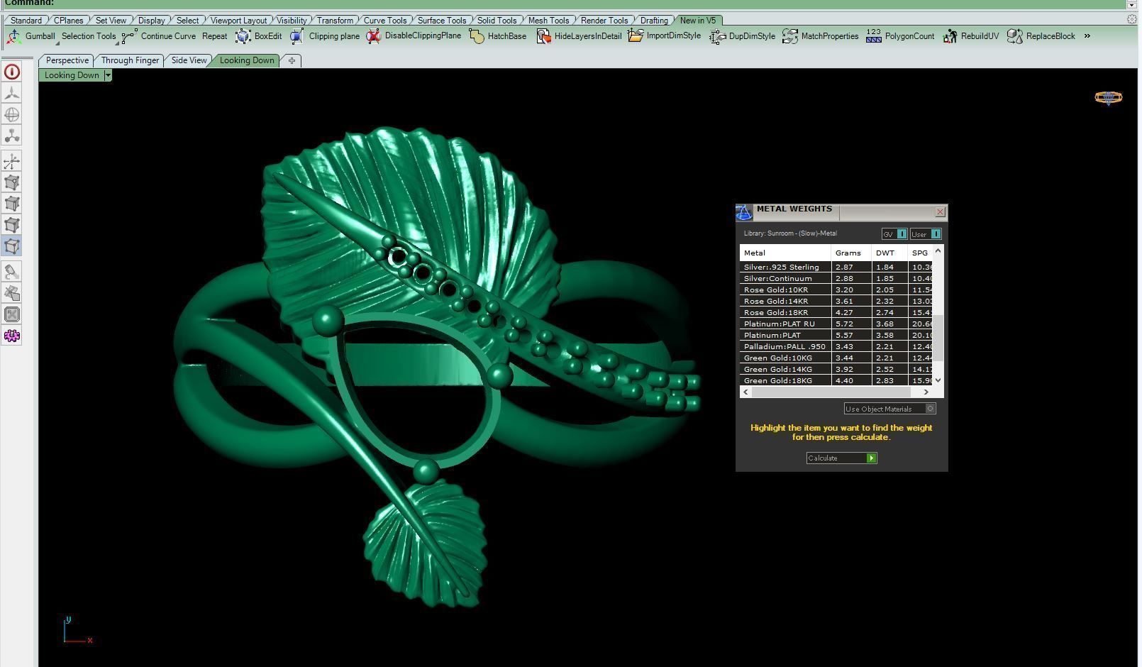 Leaf ring A 3D print model_5