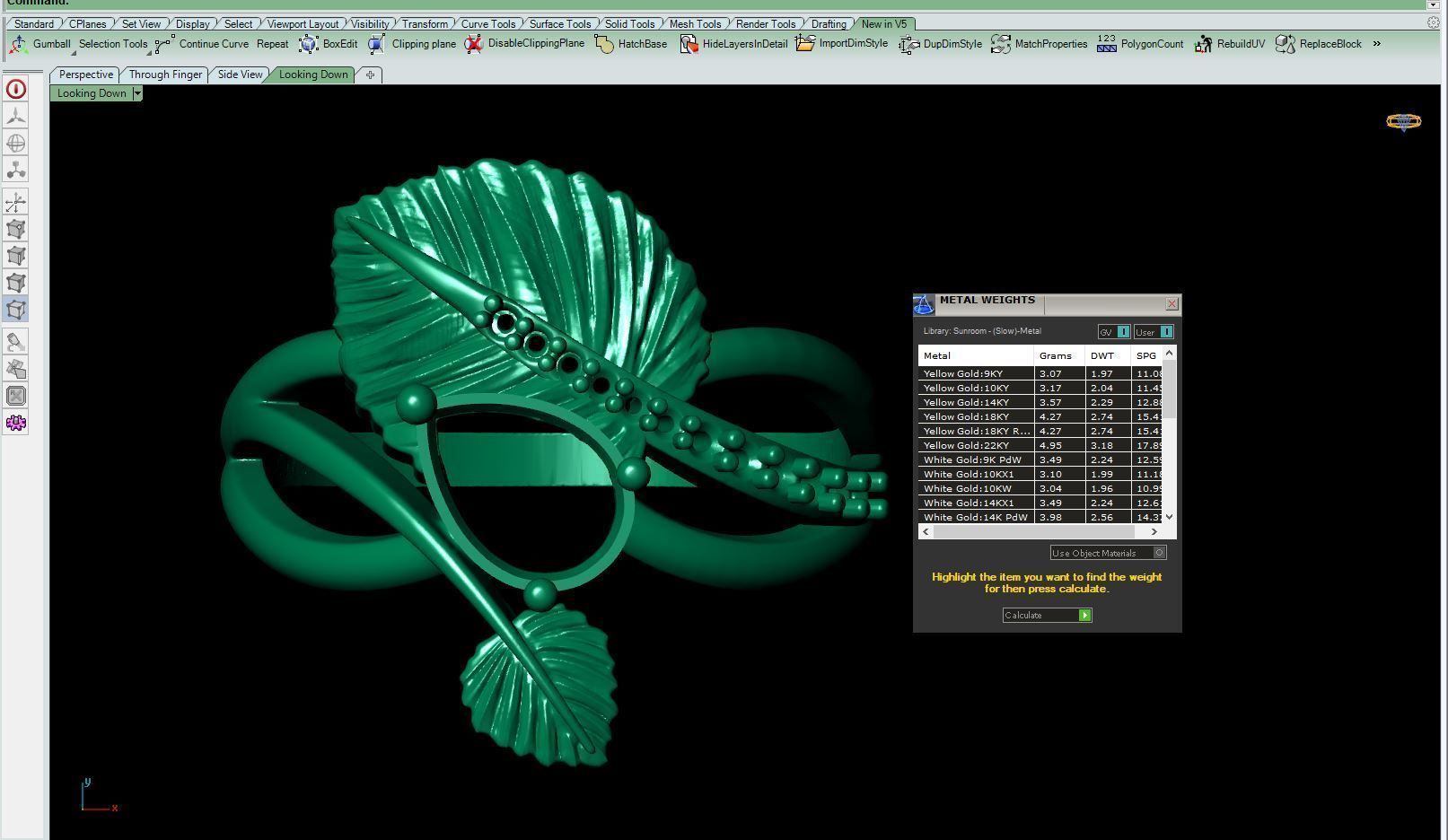 Leaf ring A 3D print model_4