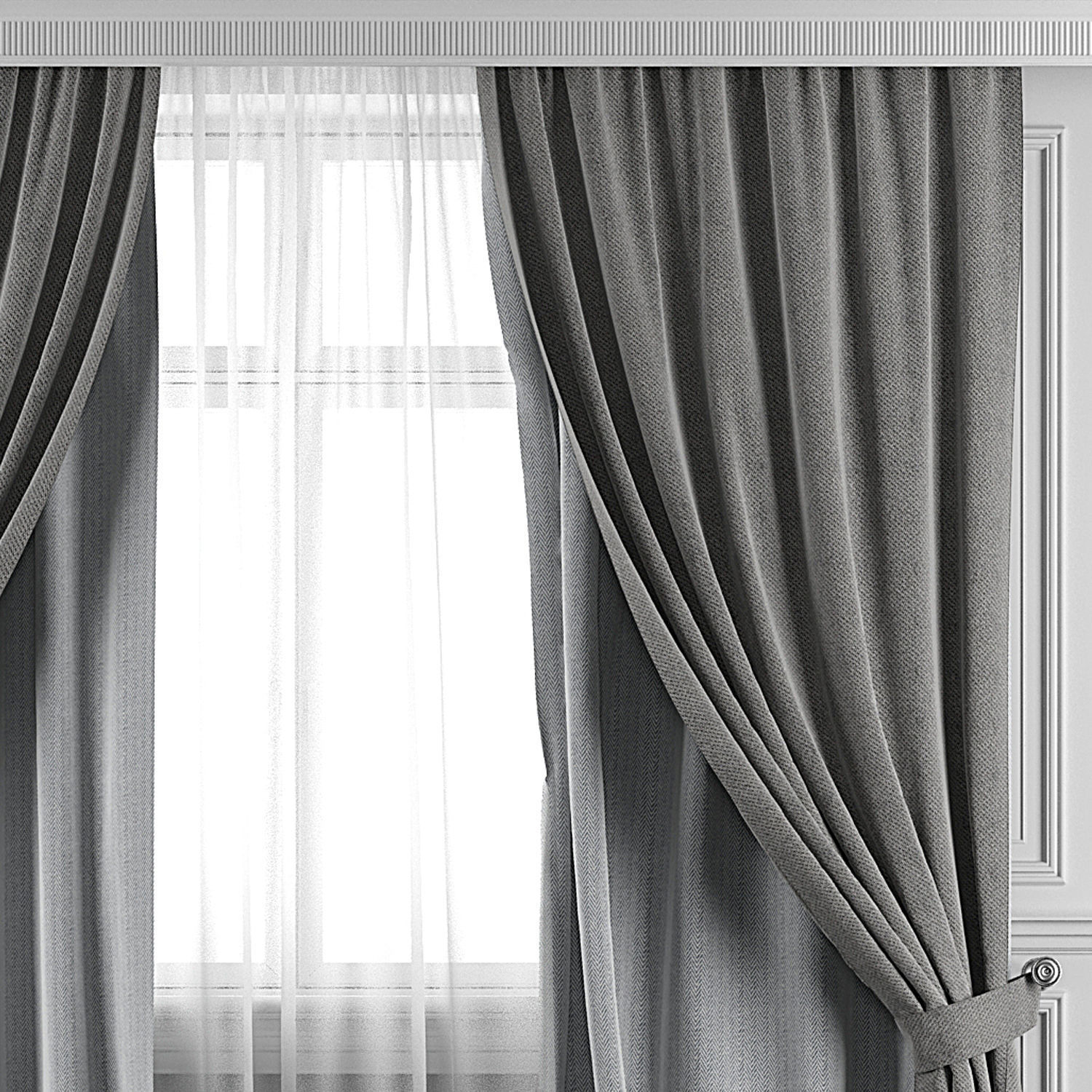 Curtain Set 390 3D model_2