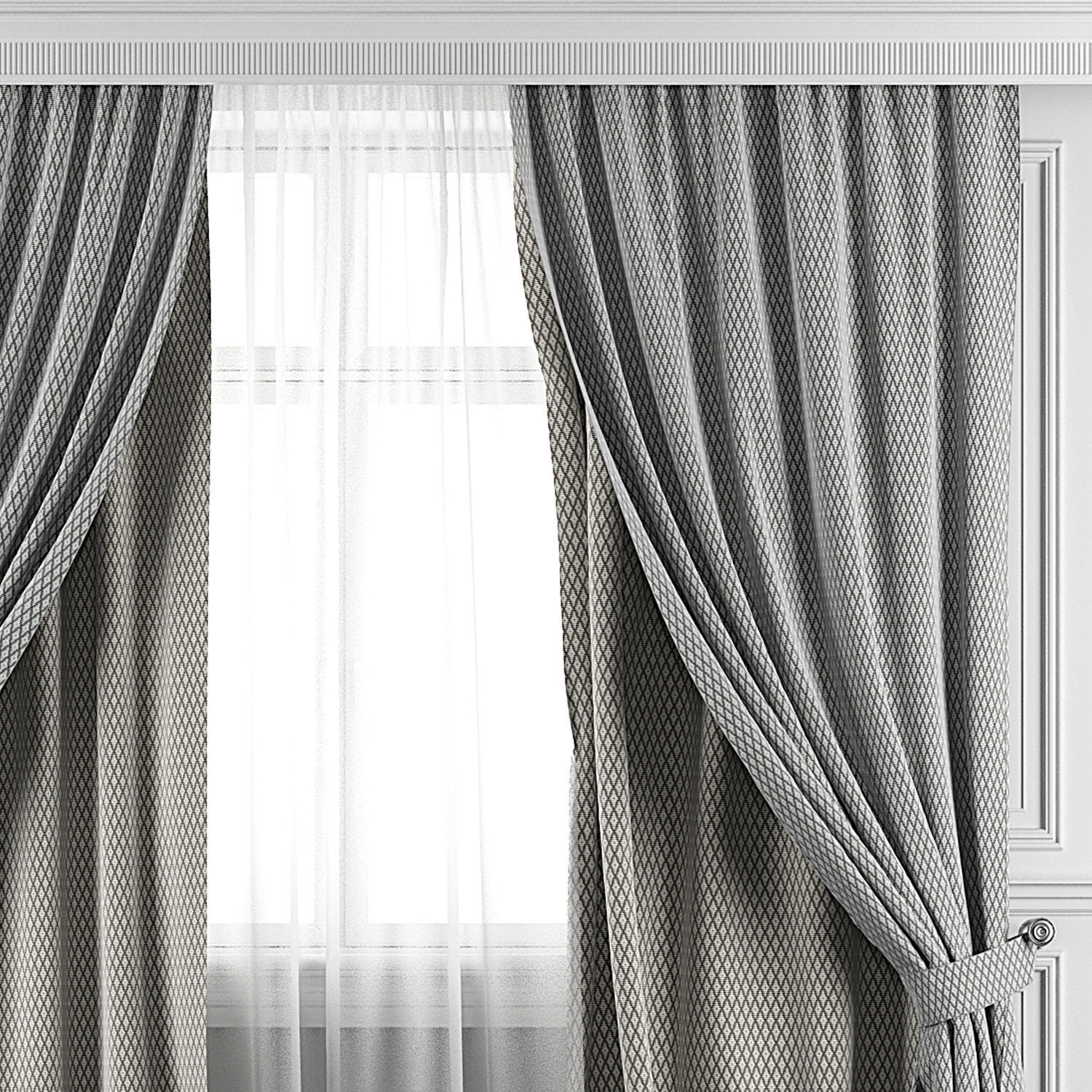 Curtain Set 391 3D model_2